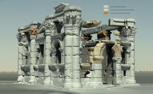 3D-Scanmodell der Hathorkapelle