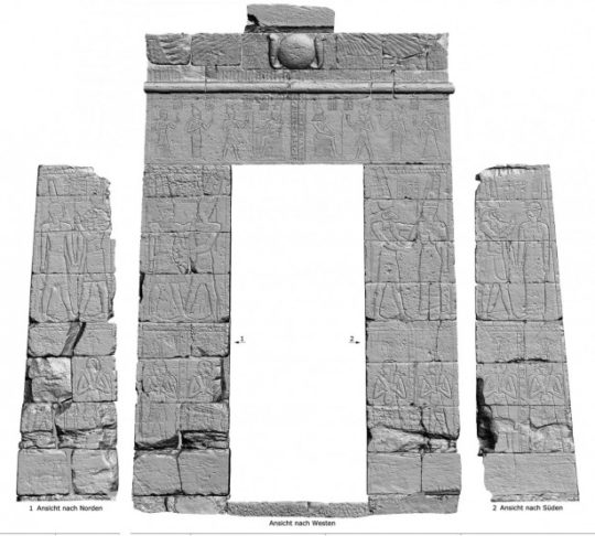 3D-Scan des Durchgangs A im Amuntempel