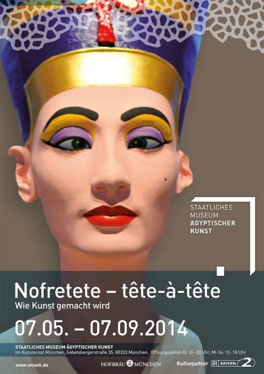 Plakat der Ausstellung Nofretete - tête-à-tête.