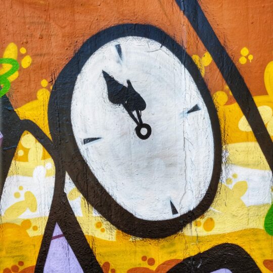 Graffiti einer Uhr