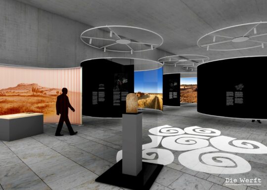 Computergenerierte Ansicht der geplanten Ausstellung